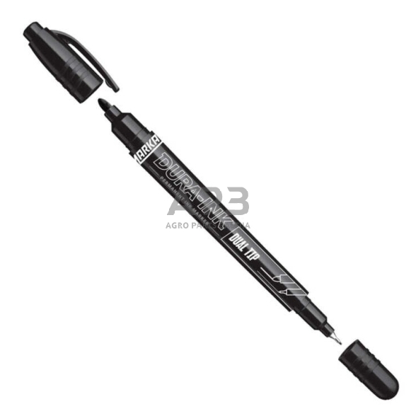 Žymeklis permanentinis DURA-INK dvipusis. 0.7-1.0 mm juodas